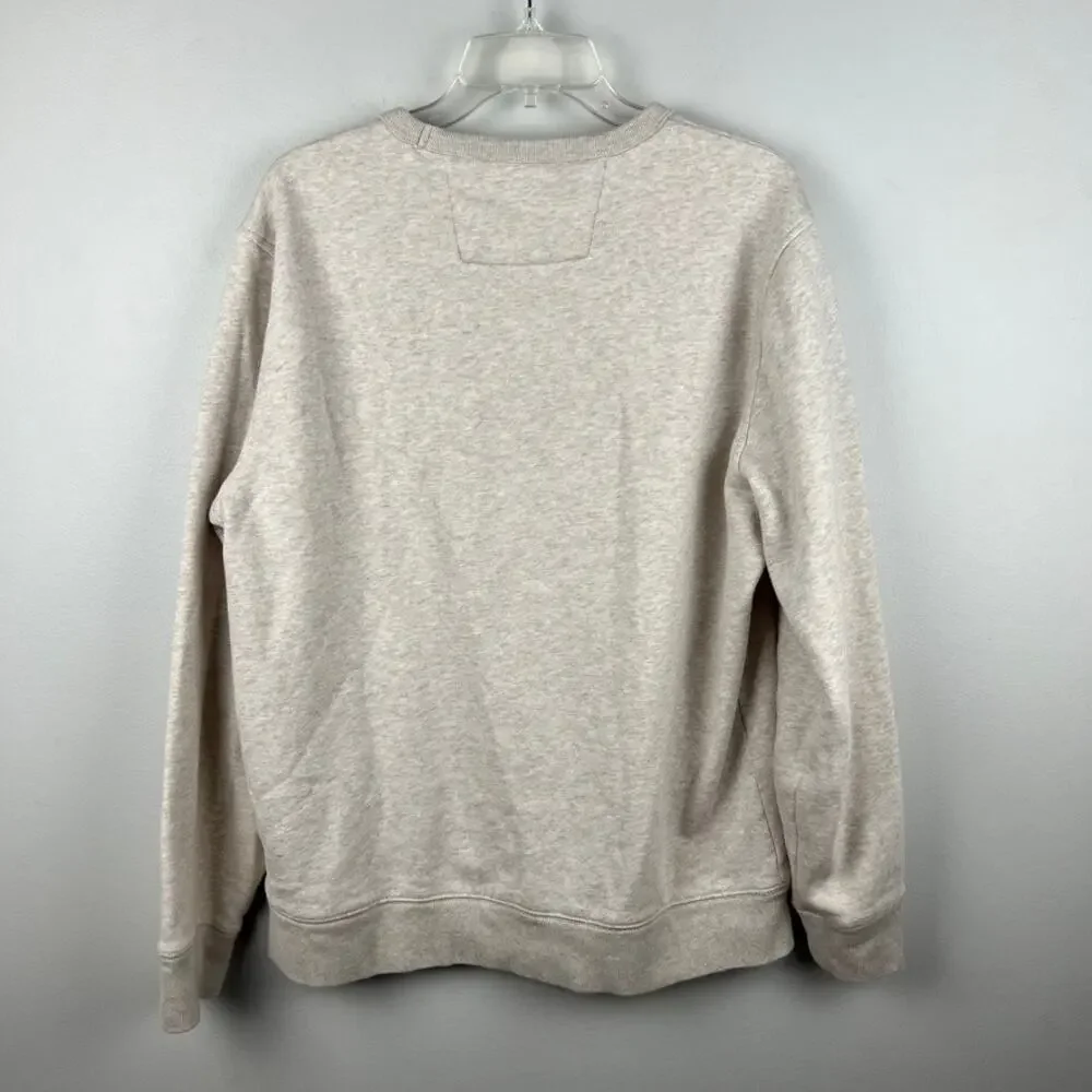 Banana Republic Men's Cream/Beige Crewneck Sweater Size L